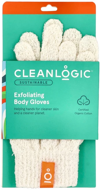 클린로직 지속가능한 각질 제거 바디 글러브 1쌍 CAG-02121 - 쿠팡