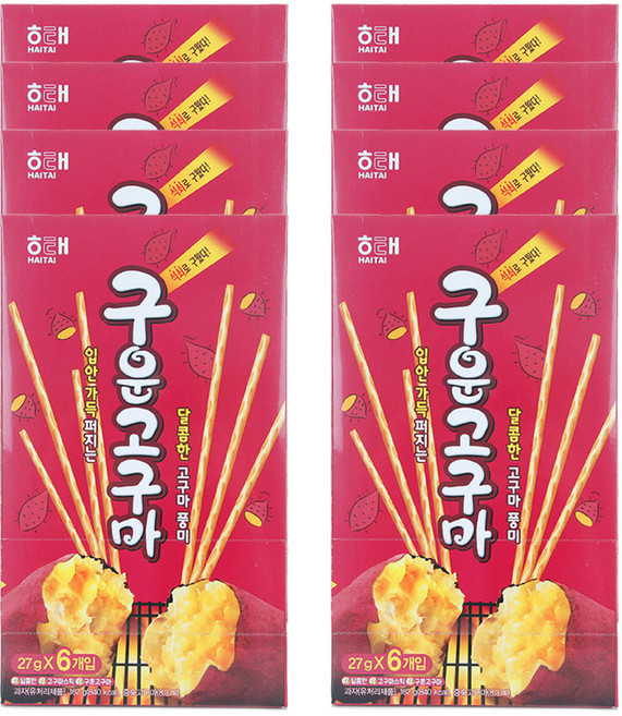 해태제과 구운고구마 6개입 기획(27gx6개) 묶음행사, 162g, 8개