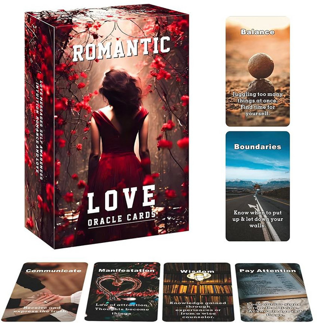 한유 보웬 로맨틱 러브 오라클 카드 자기 인식 직관 의미가 담긴 로맨스 메시지