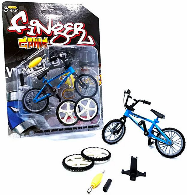 SHOWKE 고급형 묘기자전거 20인치 BMX 크롬, 1개, 1cm, 카드보드블루자전거소형