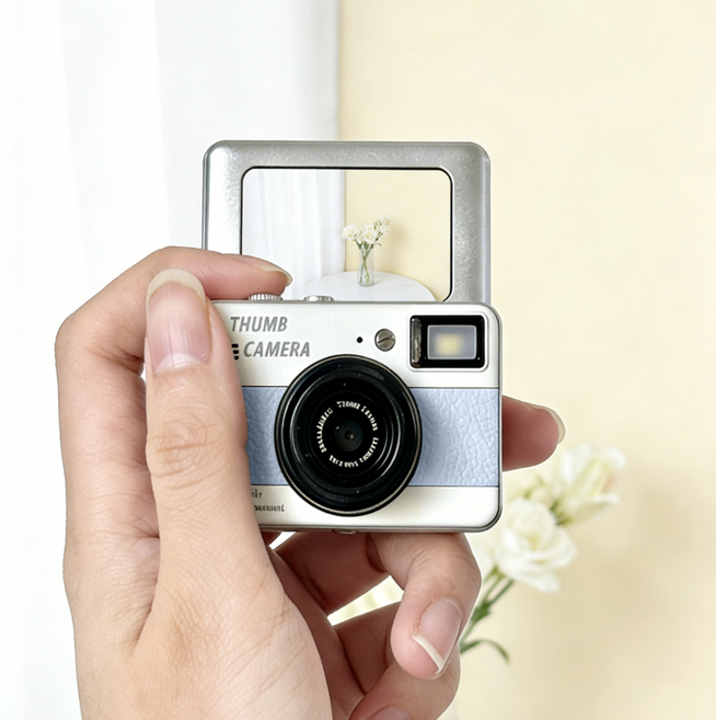 y2k 키링 카메라 레트로 감성 카메라 초소형 카메라 키링용 SD카드 포함, 블루