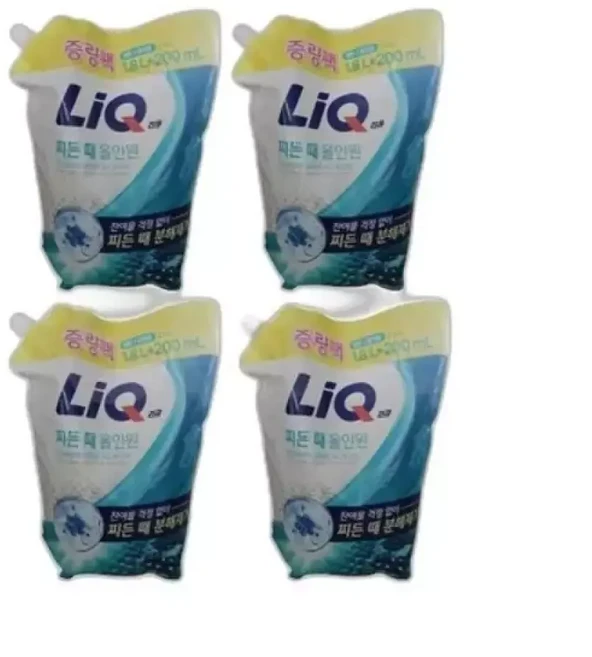 800ml 증량팩 리큐 찌든때 올인원 1.8L+200ml 4개 일반/드럼겸용, 1개, 1.8L