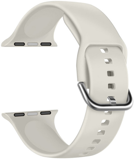 Apple Watch 10 Ultra 2 실리콘 스트랩 iWatch9 스트랩 Apple Watch 솔리드 컬러 스트랩에 적용 가능, 3# 별빛 S1042/41/40/38