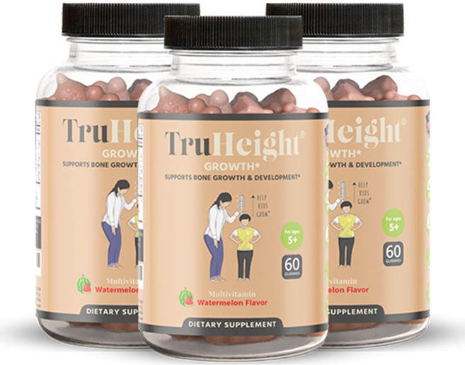 [본사] 트루하이트 그로스 키 즈 꿈 크는 어린이 성장기 영양제품 멀티비타민 수박맛 60구미 TruHeight, 3개, 60정