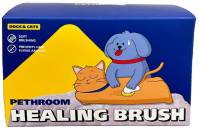 페스룸 반려동물 힐링 브러쉬, 혼합색상, 1개