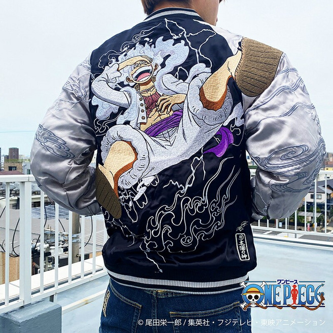 카라쿠리타마시 리버시블 자수 스카잔 ONE PIECE 원피스 몽키 D 루피 태양의 신 스카쟌 스트릿 자켓 남자 데일리 코디 스카장 일본 브랜드 가을 겉옷 항공 점퍼 야구 잠바