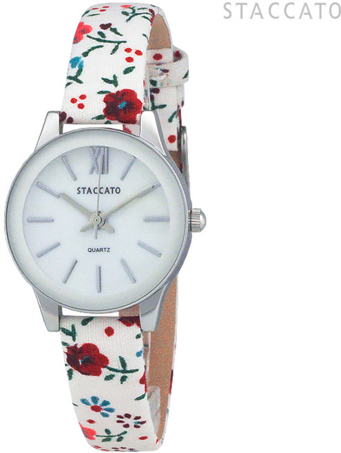 행사 상품 스타카토 여자 손목시계 패브릭 시계 화이트 로즈아이보리 로즈핑크 ST-411