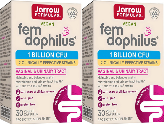 Jarrow FORMULAS 賈羅公式 Fem Dophilus女性10億CFU益生菌素食膠囊, 30顆, 2個