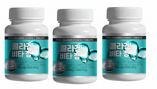 한국바이오셀 콜라겐 비타정, 60정, 3개