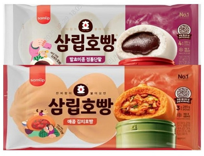 삼립 겨울철 간식 단팥 + 김치, 665g, 3세트