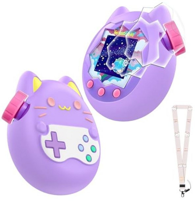 고치 파라다이스 케이스 스위치 스위치파우치 포탈, 1개, 퍼플, 타마고치 파라다이스