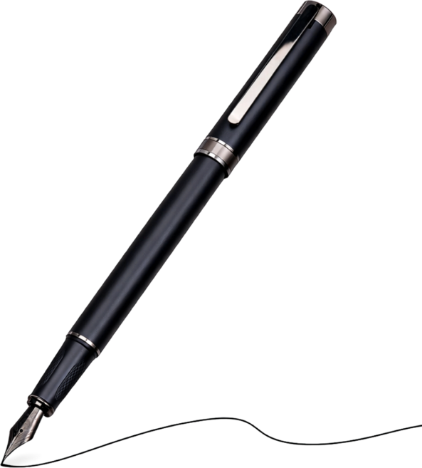 다실 부드러운필기 편안한그립 만년필, 블랙, F