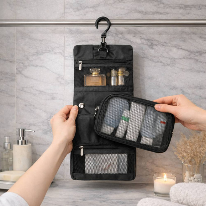 테르오 걸어두고 바로 쓰는 세면 파우치