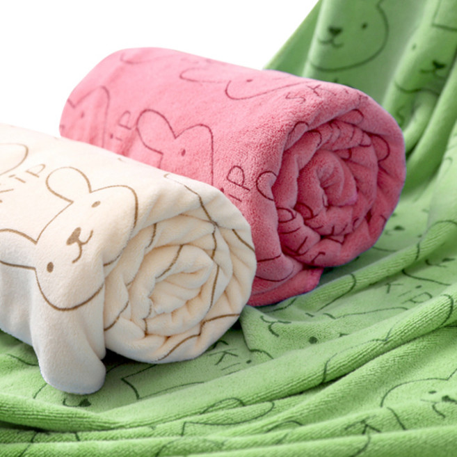 더자카 큐티래빗 극세사 비치타월 3종세트, Y377LBBI086, 1세트