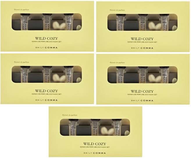 데일리콤마 시그니처퍼퓸 디스커버리세트 와일드코지 3.3ml (3ea), 5세트