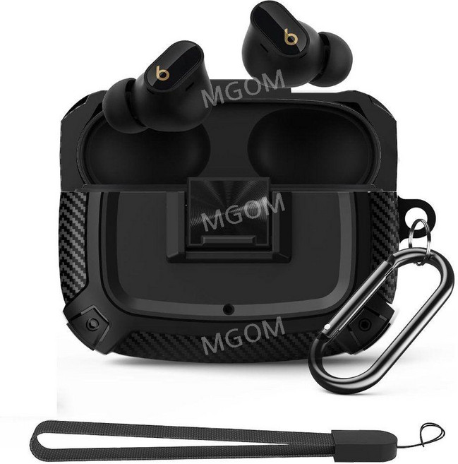 비츠 스튜디오 버즈 케이스 투명 Beats Studio Buds+ 이어폰 무선 블루투스, 비츠스튜디오버즈+, 블랙, 1개