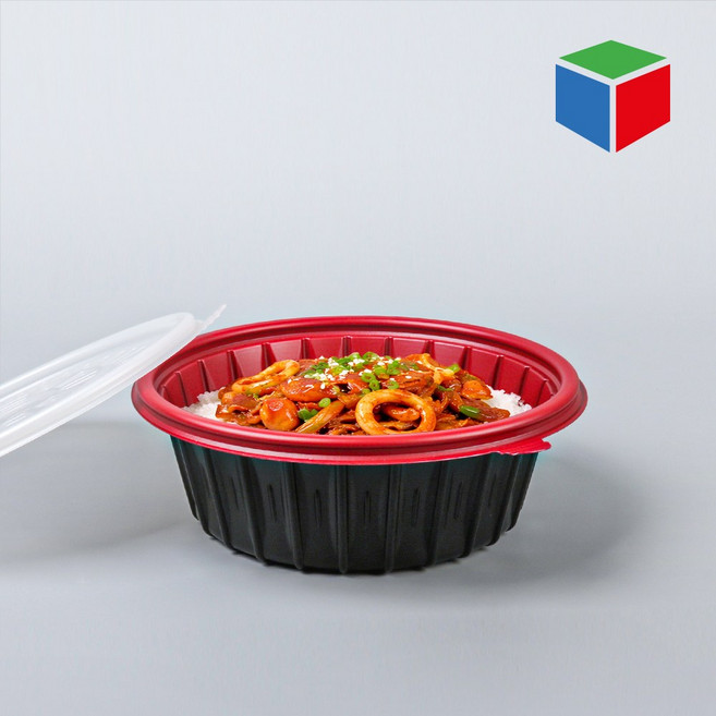 PP냉면용기 FP-195소 투톤 세트 200개, 1세트, 200개입