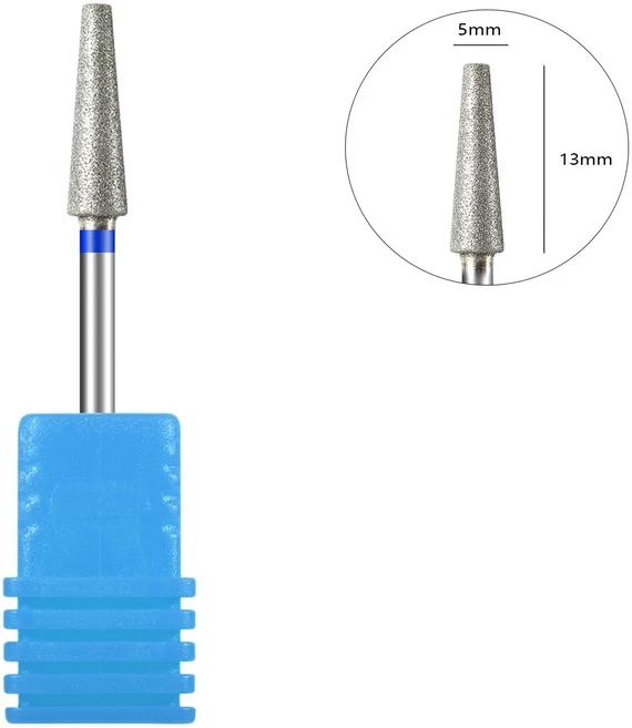 테이퍼 다이아몬드 큐티클 비트 3/32 네일 드릴 비트 매니큐어 드릴 손톱 머리부터 손톱까지 매니큐어 액세, 01 TP-AM0413D-M