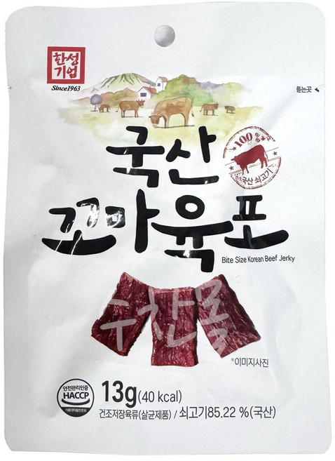 한성기업 꼬마육포 13g, 10개