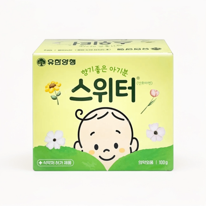 스위터 베이비 100g 파우더땀띠 발진 아기 유아, 1개