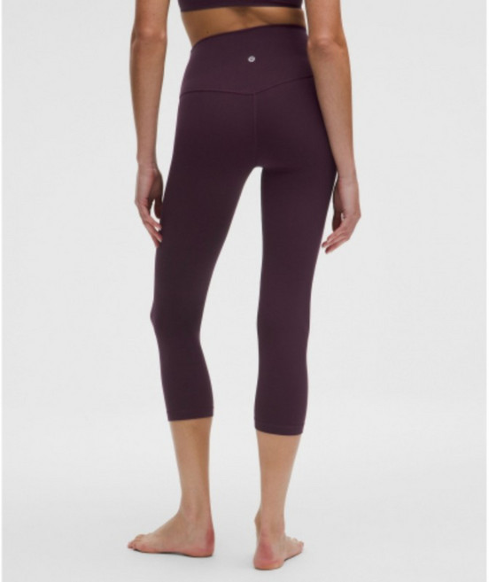 룰루레몬 얼라인 하이라이즈 크롭 21인치 블랙플럼 레깅스 요가복 필라테스