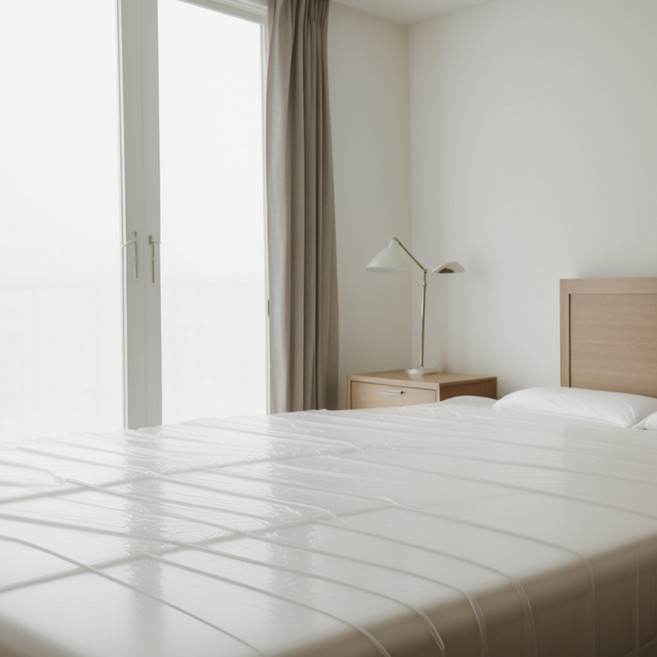 침대 매트리스 비닐 포장이사 대형 가구 보관 커버 비닐 덮개, 1개, 싱글