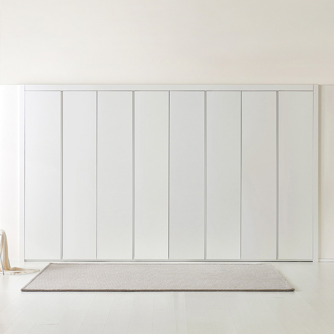 보루네오 제이 붙박이장 여닫이 390cm 13자 E0등급 PET, 화이트 390cm