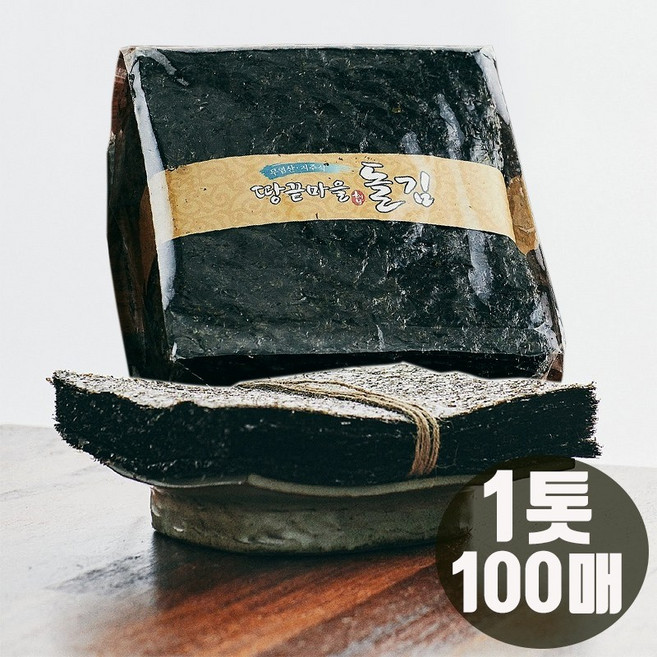 땅끝마을 돌김 구수하고 두툼한 무염산 최상품김 국내산 해남 김 100매입, 1개, 단품, 230g