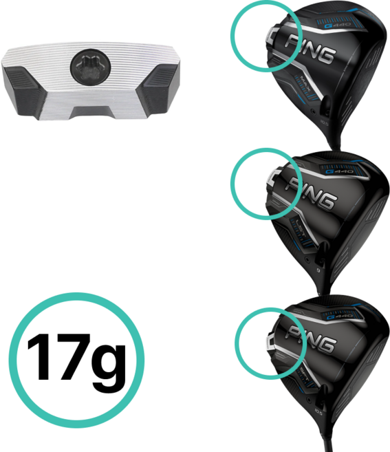 핑 G440 MAX LST SFT드라이버 호환용 무게추, 1개