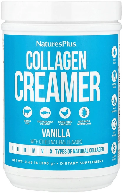 NaturesPlus 콜라겐 크리머 바닐라 맛 300g(0.66lb), 1개, 300g - 쿠팡
