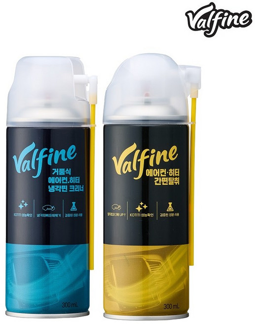 벨파인 에어컨 히터 간편 탈취제, 2개, 300ml, 세정제1개+탈취제1개