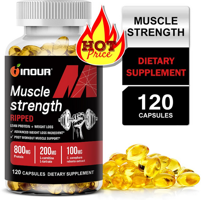 다이어트 보조 단백질 60/120캡슐 800mg 단백질 + 운동 전후 단백질 보충제 글루텐프리 비건 캡슐, 2개, 60정