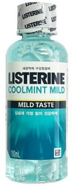 리스테린 쿨민트 마일드 구강청결제, 100ml, 4개