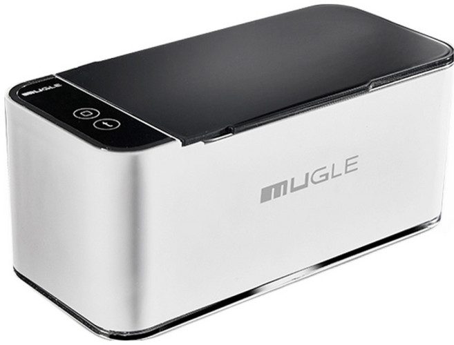 MUGLE 高頻超聲波清洗機 眼鏡清洗機 珠寶清洗機 手錶清洗機 假牙清潔機, 1個, 【220V】白