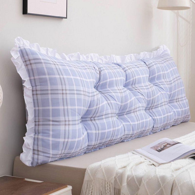 床頭靠墊 護腰枕 靠背墊 榻榻米簡約軟包, 3.0創意格-親膚水洗棉,已檢測  1.2X50X18cm