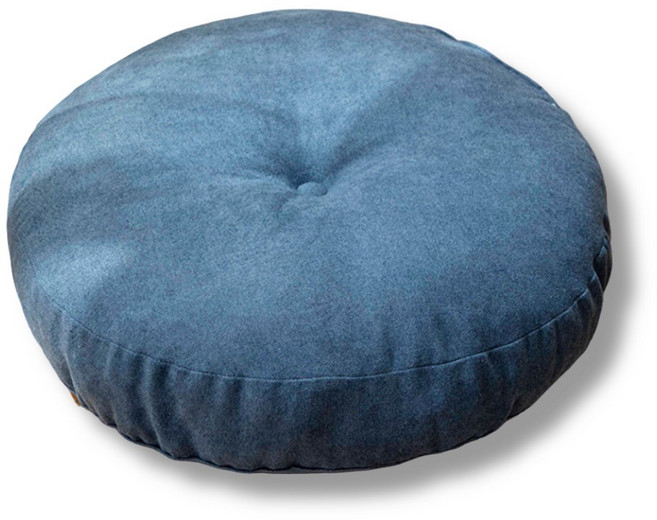 대한만물상 푹신한 원형방석 대형 쿠션 의자 쇼파 침대 벤치 인테리어 카페쿠션, 동글 블루