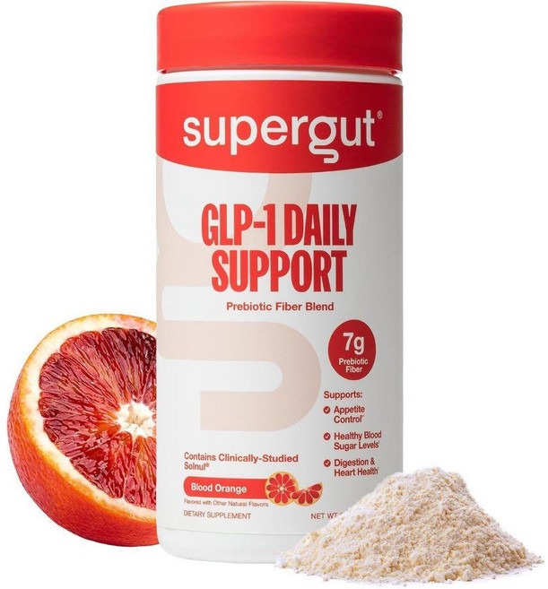 슈퍼거트 GLP-1 데일리 서포트 프리바이오틱 파이버 7g 블러드 오렌지맛 파우더 173g