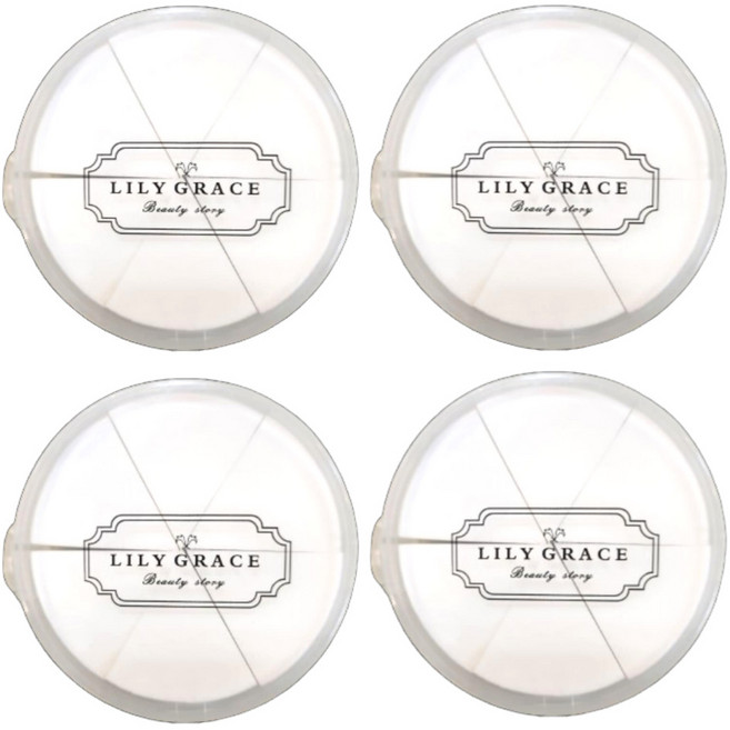 수분 촉촉 하이드로 스펀지 6개입 휴대용 케이스포함, 4개, 화이트