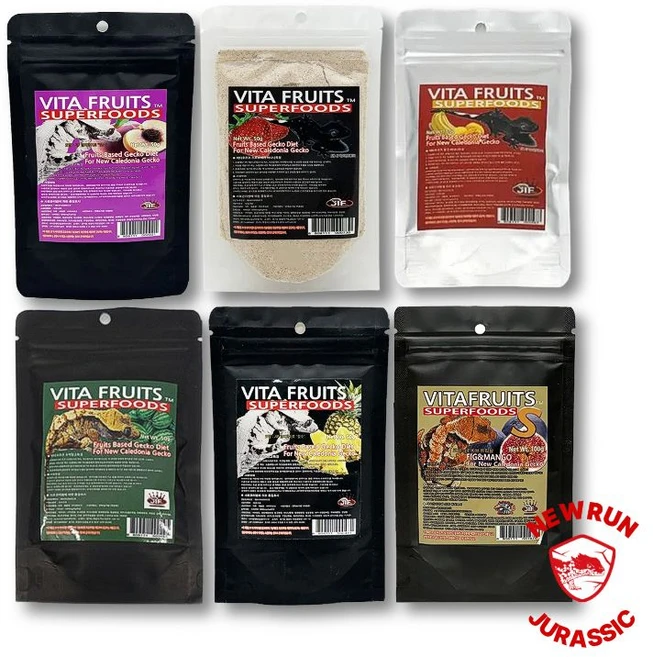 [뉴런쥬라기] JIF 비타후르츠 슈퍼푸드 5가지맛 50g 100g 200g / 크레스티드게코 슈퍼푸드 파충류 사료, 1개 - 쿠팡
