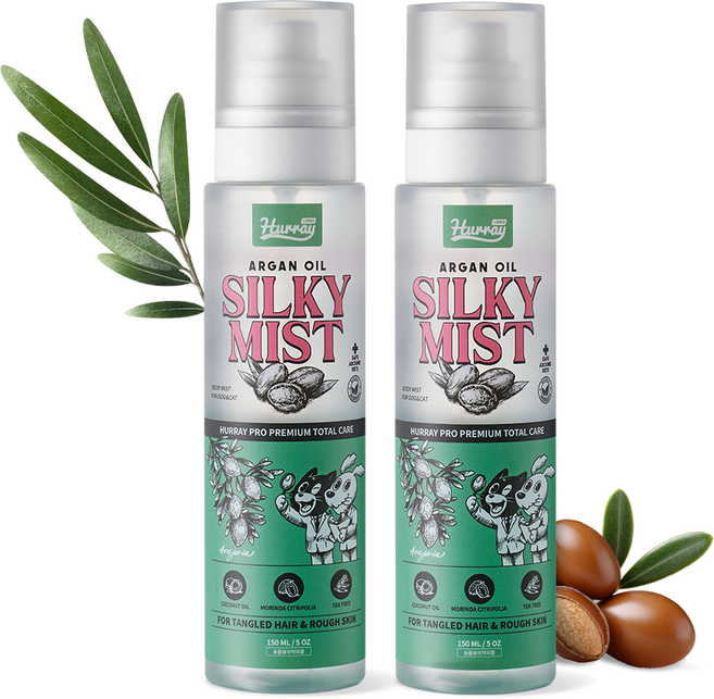 허레이 강아지미스트 허레이 프로 아르간오일 실키미스트 털엉킴방지, 2개, 150ml