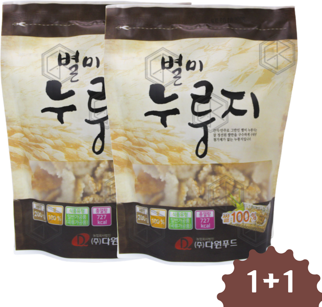 다원푸드 별미누룽지 600g 1+1 2봉지, 2개