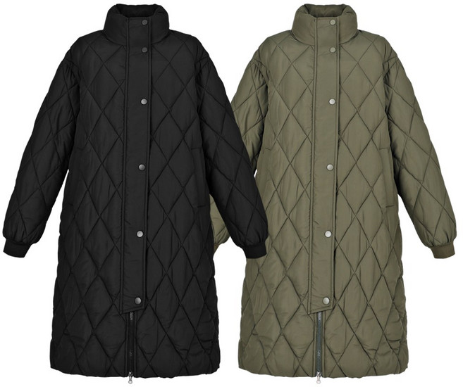 몬스터캐나다 여성 오버핏 롱누빔 집업패딩 / 넉넉한 충전재 빅사이즈 체형보정