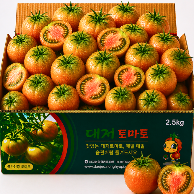 [마지막최저가] 초고당도 대저토마토 짭짤이, 1개, 2.5kg (L)