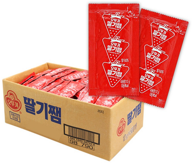 오뚜기 일회용 딸기쨈, 12g, 200개