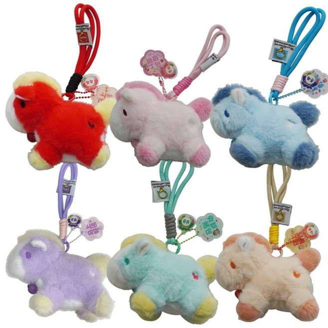 [UBA]키홀더 붉은말 포니인형 키링 귀여운 가꾸 백꾸 백참