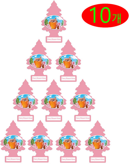 리틀트리 방향제 (체리블라썸 허니) 차량용 종이방향제, 체리블라썸 허니, 10개