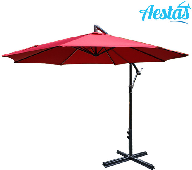 아이스타스 폴딩 대형파라솔 3M 초대형 바나나파라솔, 와인