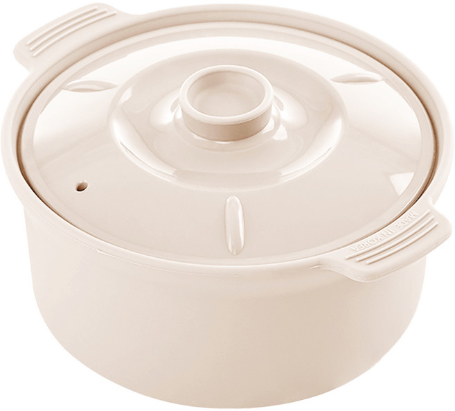 국산 실리콘 냄비 800ml 계란찜기 전자레인지 찜기 용기 이유식 다용도, 아이보리, 1개