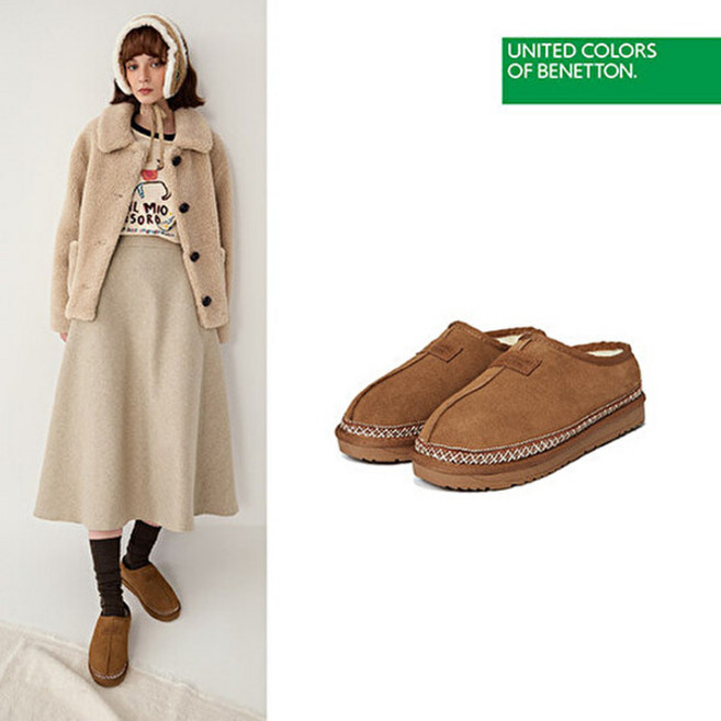 베네통 BENETTON 천연가죽 양털 스니커즈 (남여공용)