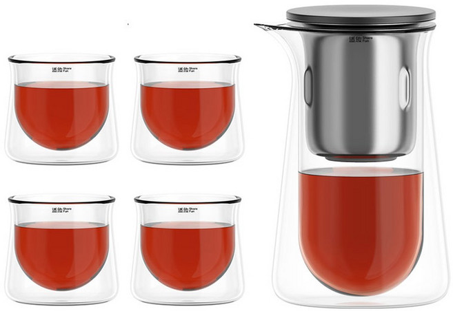 우리는도구 티머그 내열유리 온열 예쁜 잔받침 100도씨 스트라이프 컵워머 인덕션 대용량, 찰랑거리는컵 문화창작배 4, 1개